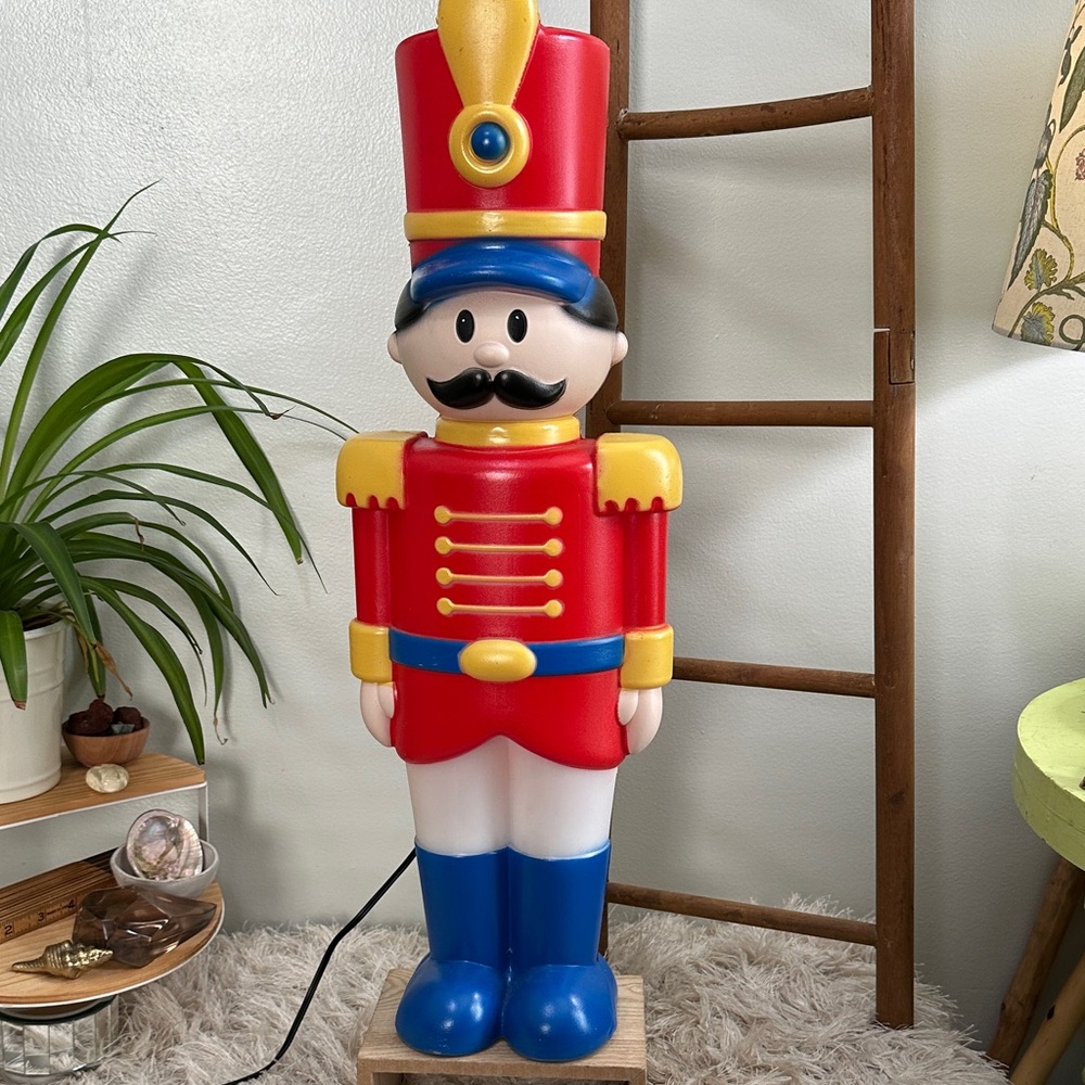 Toy Soldier Christmas Lighted Plastic Outdoor Holiday Decor 24” Tall